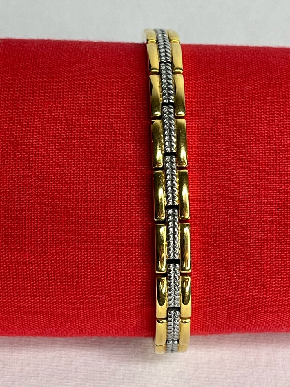 Sabona Magnetic Stainless Steel Bracelet Gold Tone & Silver Tone S/M Unisex